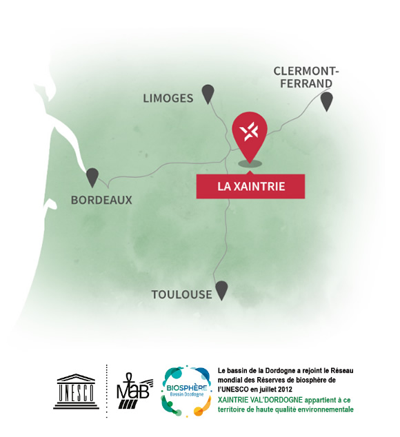 Carte de la Xaintrie en Corrèze